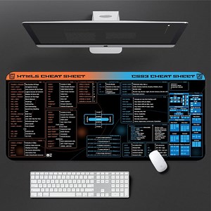 HTML5 and CSS3 Cheat Sheet Desk Mat With Tags and Properties for Web Developers and Students - Etsy