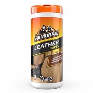 Armor All Leather Care Wipes with Beeswax, 20 Count