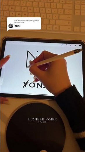 Creative YONI Logo Design in Procreate Step-by-Step Tutorial #namelogo #designprocess #repost