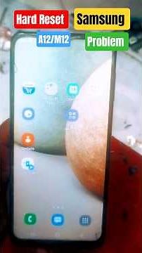 Samsung A12/M12 Hard Reset not working Problem | SAMSUNG HARD RESET HOW TO TRICK #samsung