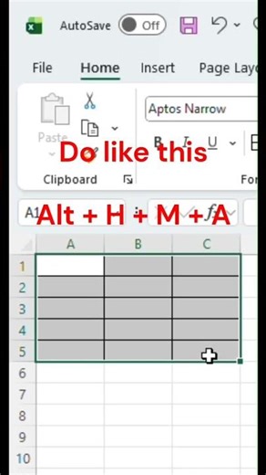 MERGE Shortcut in Excel | Majid Mazin | #excel