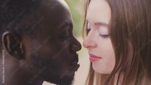 Black African man and white girl. Inter-ethnic love