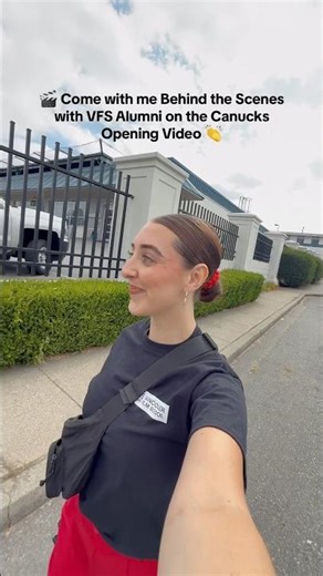 VFS Alumni on set for the Canucks Opening Video 🎬 Always cool to see where our grads go after VFS