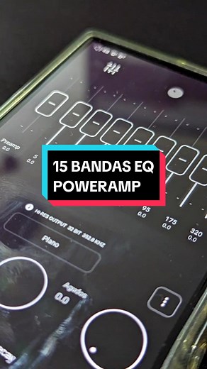 ¿Cómo configurar correctamente 15 bandas para ecualizacion en poweramp? #poweramp #android #app #eq #fpy #fyp #foryou #fypシ #ecualizacion #settings #musica