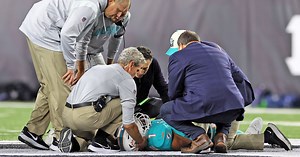 Dolphins QB Tua Tagovailoa carried off field after brutal hit. Should he have been playing?