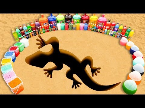 Big Toothpaste Eruption from Lizard, Orbeez, Big Balloons Fanta, Mtn Dew, Coca Cola vs Mentos