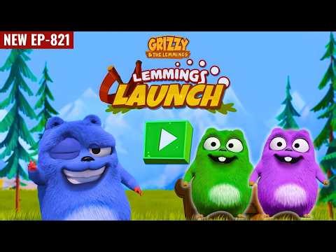 Grizzy vs Lemmings Launch EP-821 🎯 Crazy Target Hits Gameplay!