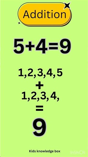 Addition🔢|Easy trick for kids|#kidslearning#kidsknowledgebox#addition#add#shorts#easytrick