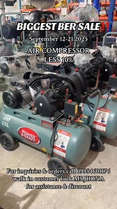 4.3K views · 19 reactions | Brandnew! Air Compressor - heavy duty LESS 10% (Sept 12-21,2025) for inquiries & order direct message our page or call 09954601176 #ToolsDepot #LowestPriceGuaranteed #legitseller #MALOLOSBULACAN #compressor | TOOLS DEPOT | Facebook