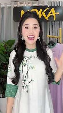 ÁO DÀI ĐŨI TƠ CÂY TRE AD247|Đặt hàng ☎️035.272.4567