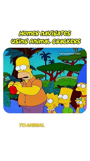 "Homer navigates using Animal Crackers" #homersimpson #feedshorts