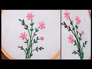 Beginners Basic Hand Embroidery Flower Stitches, easy flower design