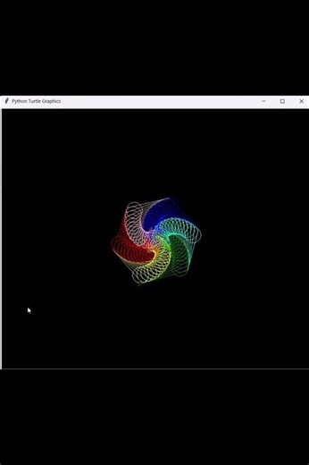 🔥 Rainbow Spiral Pattern in Python 🌈