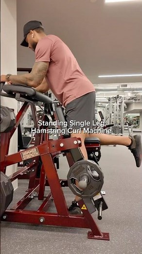 Standing Single Leg Hamstring Curl Machine