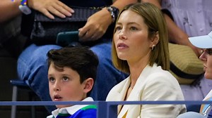 Jessica Biel enjoys a rare outing with her and Justin Timberlake's 9-year-old son, Silas, at the 2024 US Open. | Entertainment Tonight
