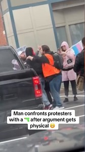 Man confronts "Hands Off" protesters with a fire arm after and argument goes physical #news #protests #indiana #firearm #argument | KTBS 3 News