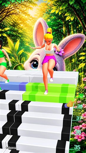 Play and Fail-Down stairs Race 3D 😱 #shorts #funny #youtubeshorts
