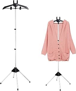 Adjustable T Shirt Display Stand, 32-63 inch T Shirt Display for Adult, Portable Hanging Clothes Display, Hanger Rack for Retail, Boutique, Vendors, Trade Shows, Store, Events(Black)