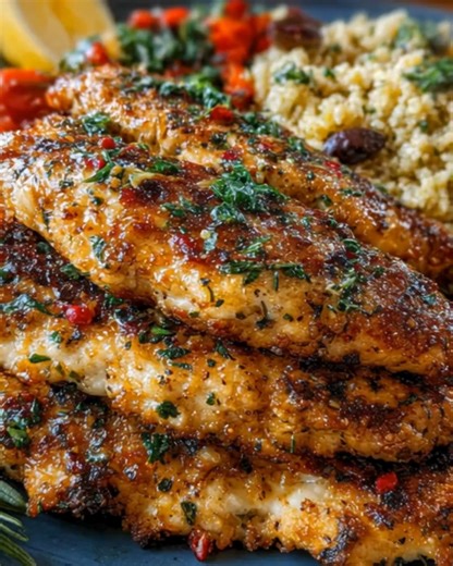 Flavorful Mediterranean Chicken Tenders – Light & Easy Dinner Ingredients: 1 pound chicken tenders 1 teaspoon garlic powder 1 teaspoon onion powder 1 teaspoon dried oregano 1 teaspoon dried basil ...... Full Recipe in Coʍmеոτ 💬 | Food Lovers