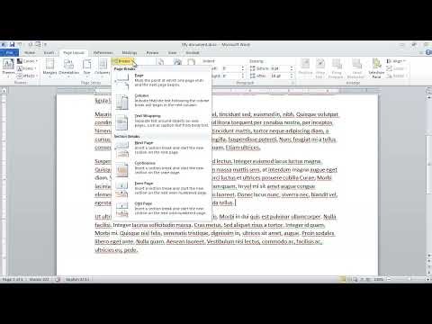 Word Tutorial: How to Insert or Remove Page Break