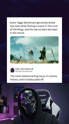 Viggo Mortensen’s Real Toe-Breaking Scream