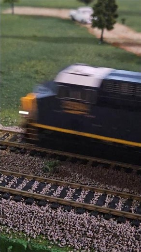 CSX Train Flies Through The Model Railroad!