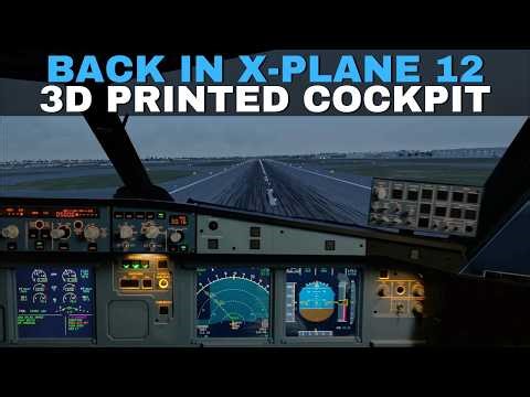 I'm back in X Plane 12 with the 3D printed cockpit in 4K @Rowsfire @XPlaneOfficial @WINCTRL