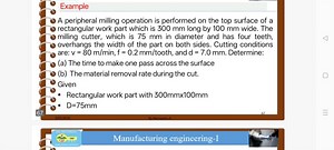 A peripheral milling operation is performed on the top surface ... | Filo