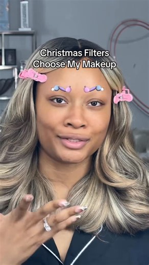 Deborah Campbell on Instagram: "this combo is so random🫠 Christmas Filters chose my makeup again!✨"