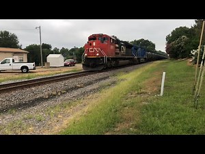 Rare CN 8100 SD70ACE w/ CEFX AC44CW and CREX ES44AC mid DPU.