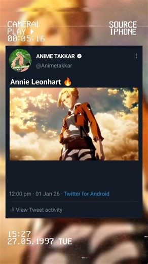 Annie Leonhart 🔥 | Attack on Titan |Tamil Edit #attackontitan #aot #annieleonhart#animeedit#short
