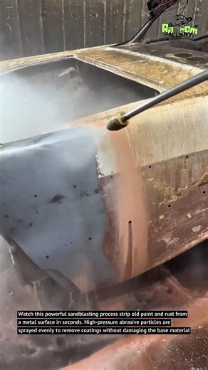 This Sandblasting Process Cleans Metal Like Magic! 😱 #SatisfyingFactory