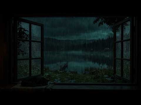 Heavy Rain and Soft Thunder Echoing Outside the Window | Peaceful Sleep Sounds