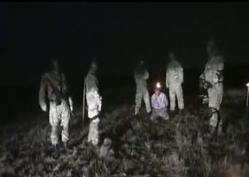 Azov Battalion soldiers crucify man from Novorossia in a sadistic video.