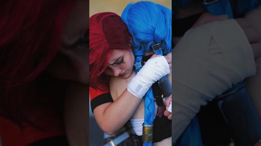 Two Birds On A Wire... ❤️💙 #arcane #jinx #vi