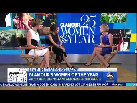 Amy Robach - blue leather dress & black heels - November 9, 2015