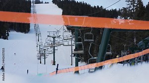 BC Ski mountain ski lift carrying riders up the hill. Shot on Sony A7Siii 1080p 4:2:2 10-bit