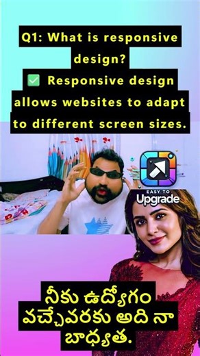Q1: What is responsive design?