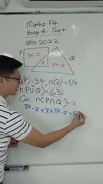 Form 4 | Mathematics | Chapter 4: Sets [SPM 2022: No. of Elements]#kelasonline #onlinetuition #maths