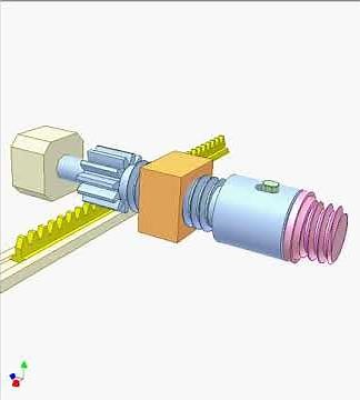 Mechanism for moving thread core of a plastic injection mold 1