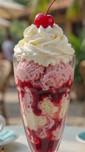 Delicious Strawberry Ice Cream Sundae 🍓🍦 | Easy Summer Dessert #Shorts