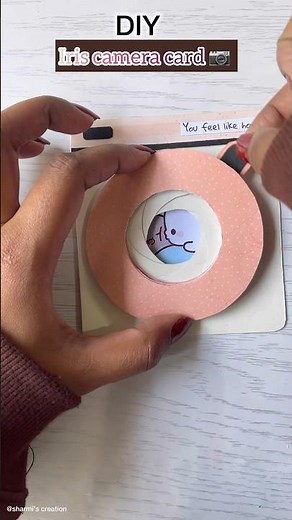 DIY paper iris shutter || camera card📷 #shorts #viralvideo #papercraft #camera #cute #diy #craft