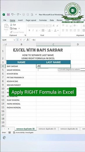 Extract the last characters easily with Excel’s RIGHT formula! #ExcelTips