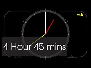 4 Hour 45 Minutes - Analog Clock Timer & Alarm - 1080p - Countdown