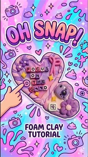 Crafting a 90s Aesthetic Polaroid Magnet | Foam Clay DIY ✌︎㋡