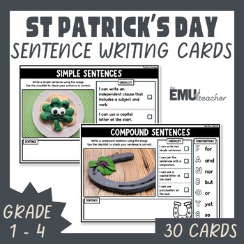 St Patrick's Day Sentence Writing Prompt Improve Sentence Structure Punctuation
