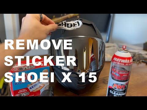 Remove Sticker Residue from Matte Helmets - Shoei X 15