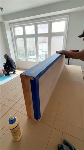 White Oak Floating Bench Installation 🤯