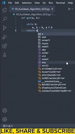 Euclidean Algorithm in python