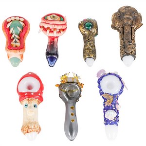 [Hot Item] 2023 Newest 3D Elephant Head Design Glass Smoking Hand Pipe